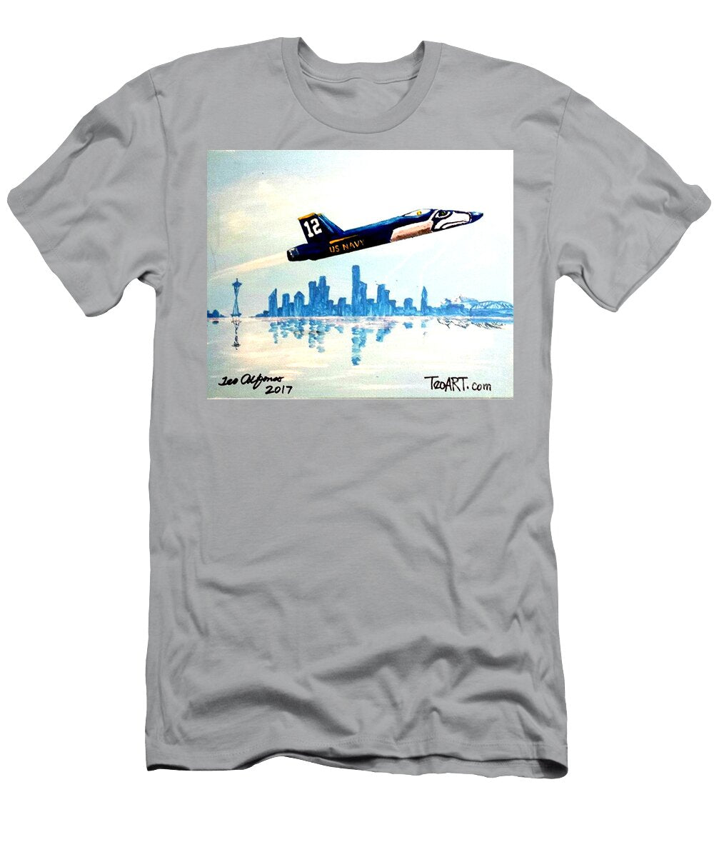 Seattle Seahawks Blue Angels Scenic Art Teo Alfonso T-Shirt