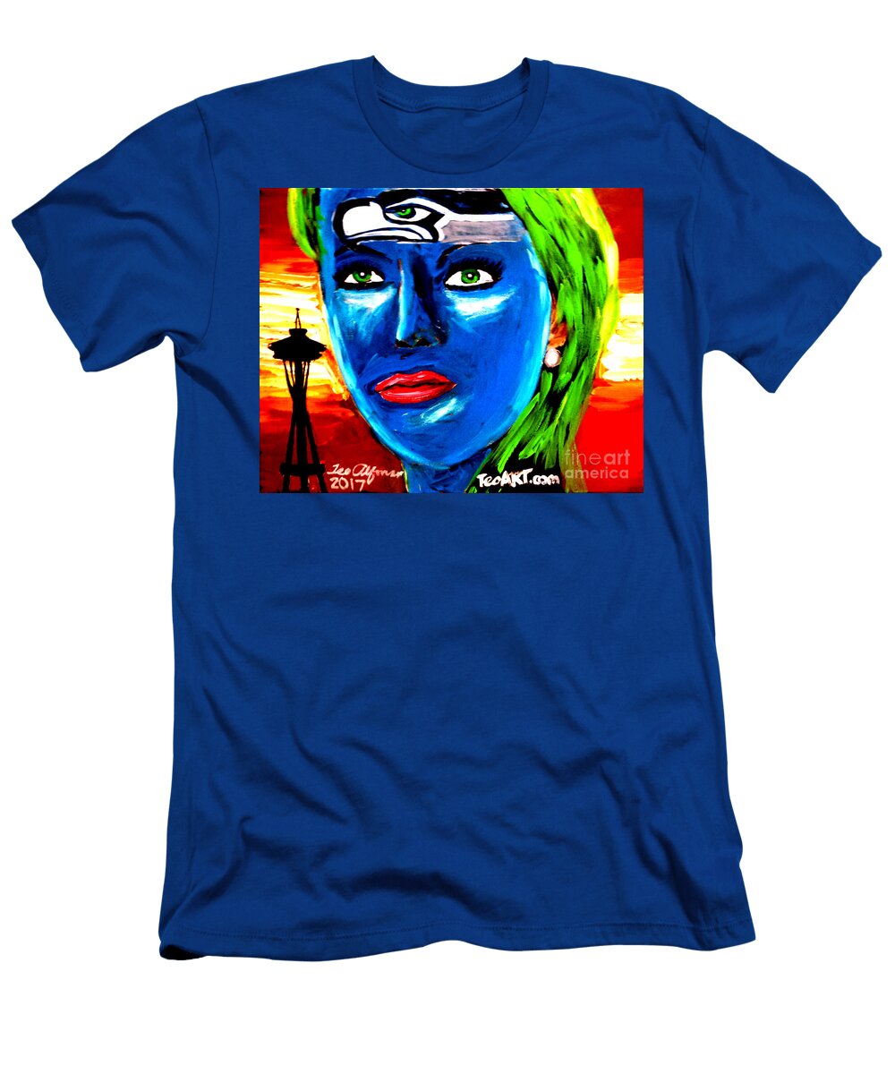 Seattle Seahawks Female Fan Art Teo Alfonso T-Shirt