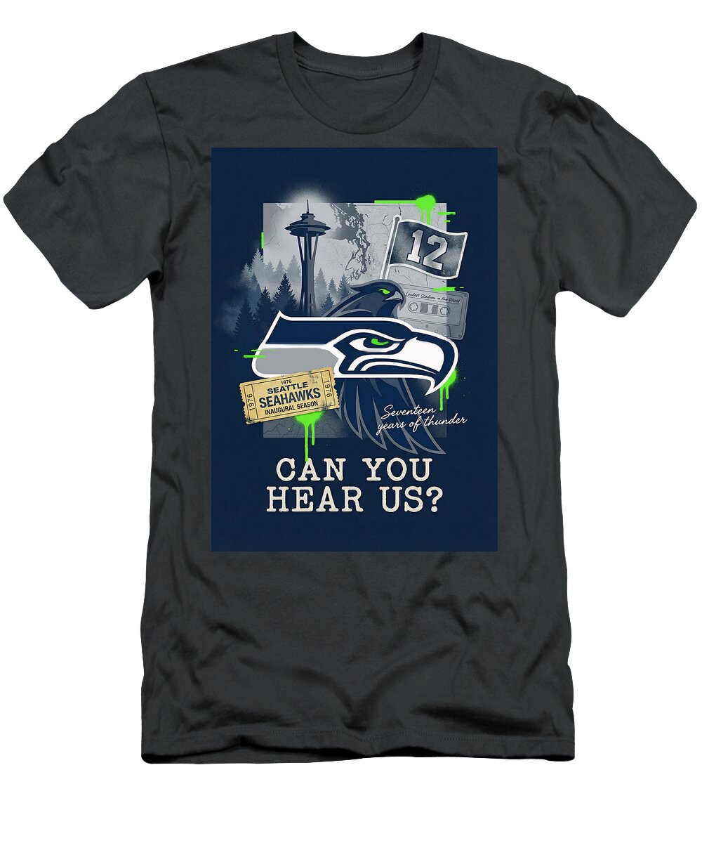 Seattle Seahawks Graphic Design Mauricio Sobalvarro T-Shirt