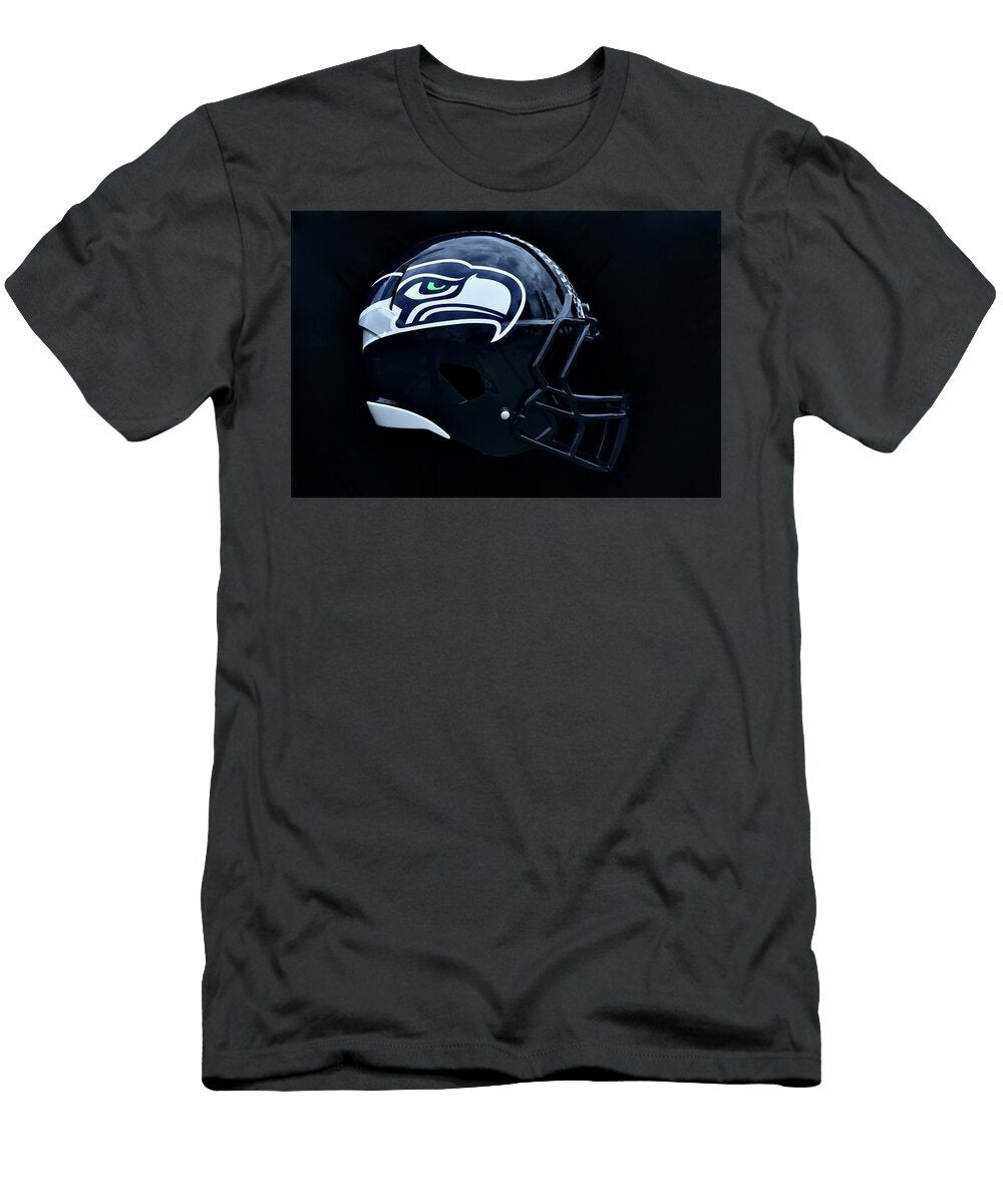 Seattle Seahawks Helmet Frozen in Time Fine Art Photography T-Shirt