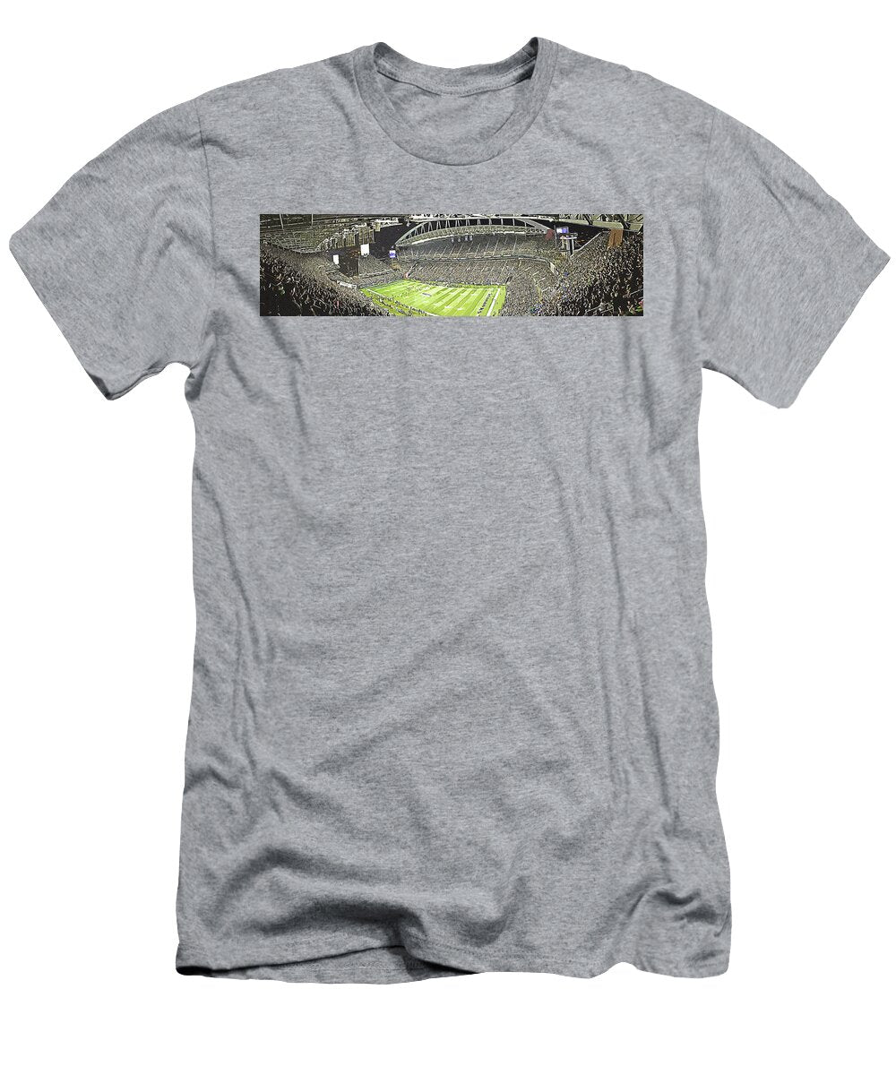 Seattle Seahawks in Seattle Wa Vintage Travel Poster By Asar Studios Celestial Images T-Shirt