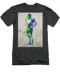Seattle Seahawks Linebacker Defense Football Player Paint Splatters Abstract Portrait Design Turnpike T-Shirt