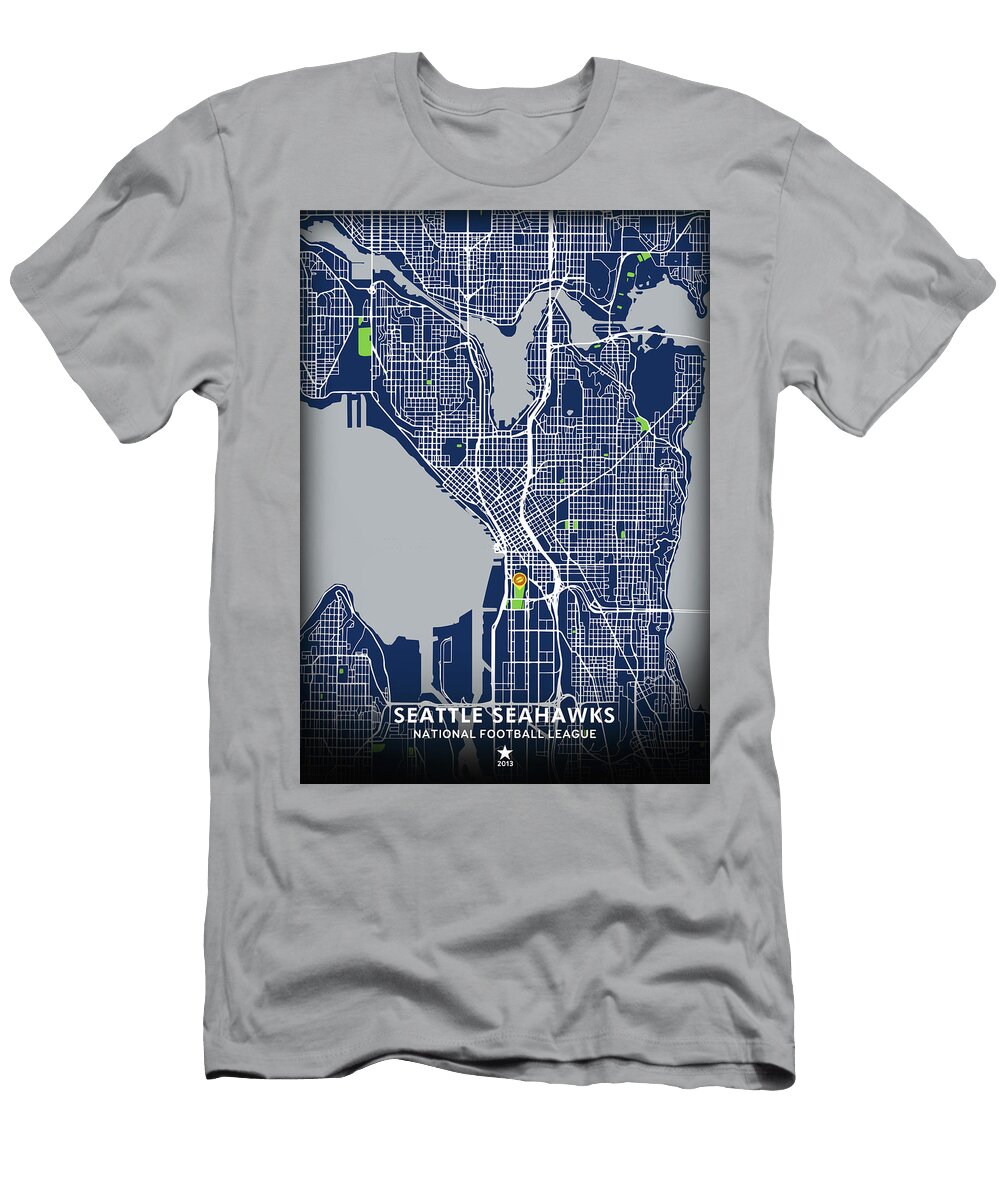Seattle Seahawks Lumen Field Occidental Avenue South Seattle Washington Leith Huber T-Shirt