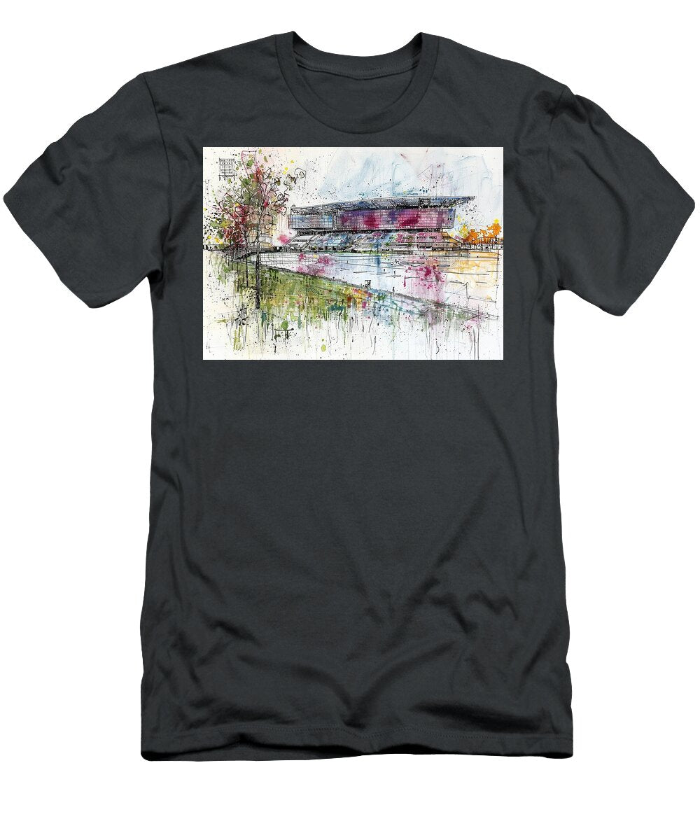 Seattle Seahawks Lumen Field Stadium Vibrant Stadium Sketch with Park Giunia Sigworth T-Shirt