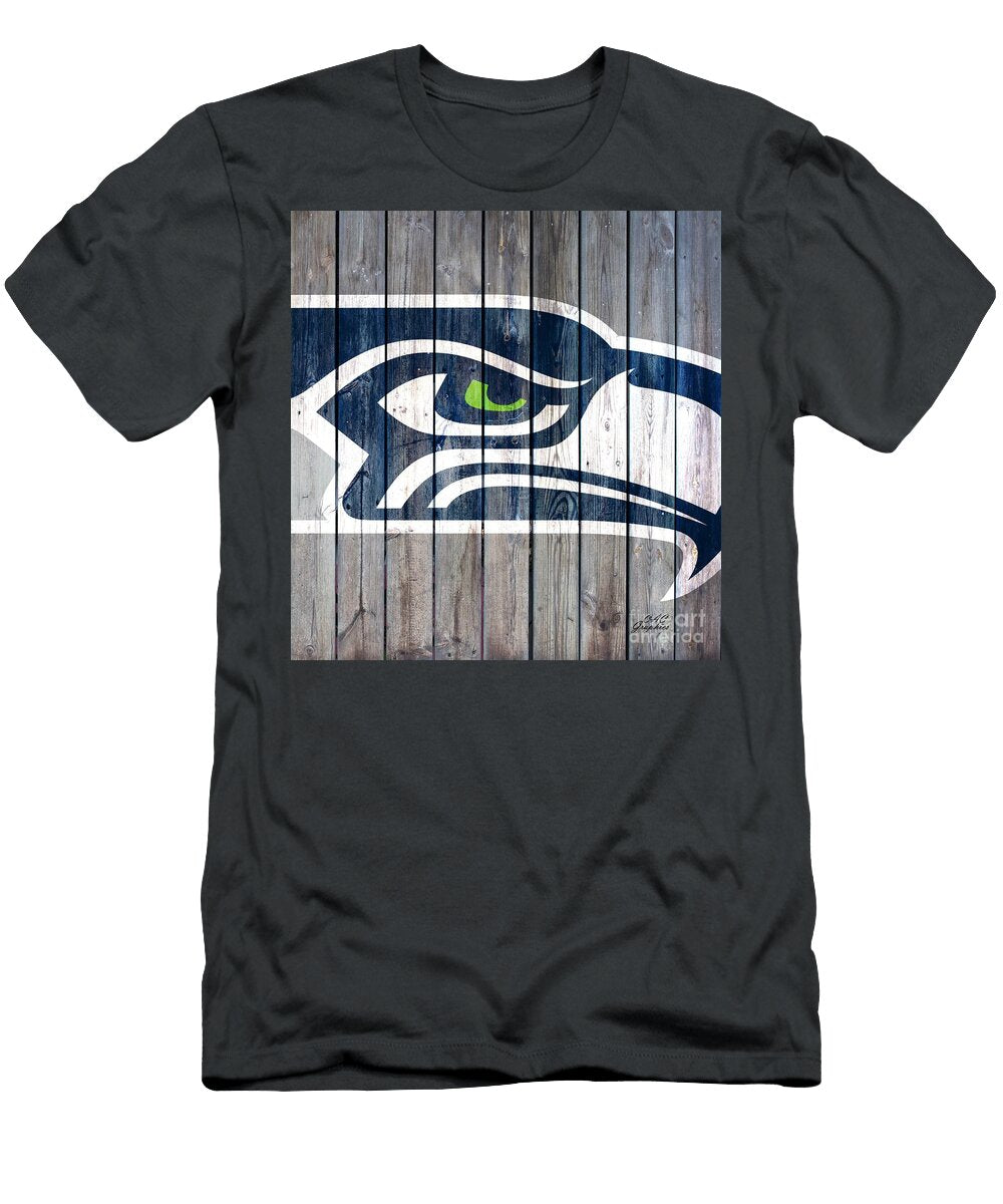 Seattle Seahawks Wood Art Cac Graphics T-Shirt