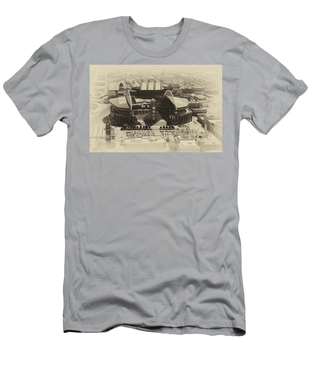 Seattle Stadiums Old Yellow Pelo Blanco Photo T-Shirt