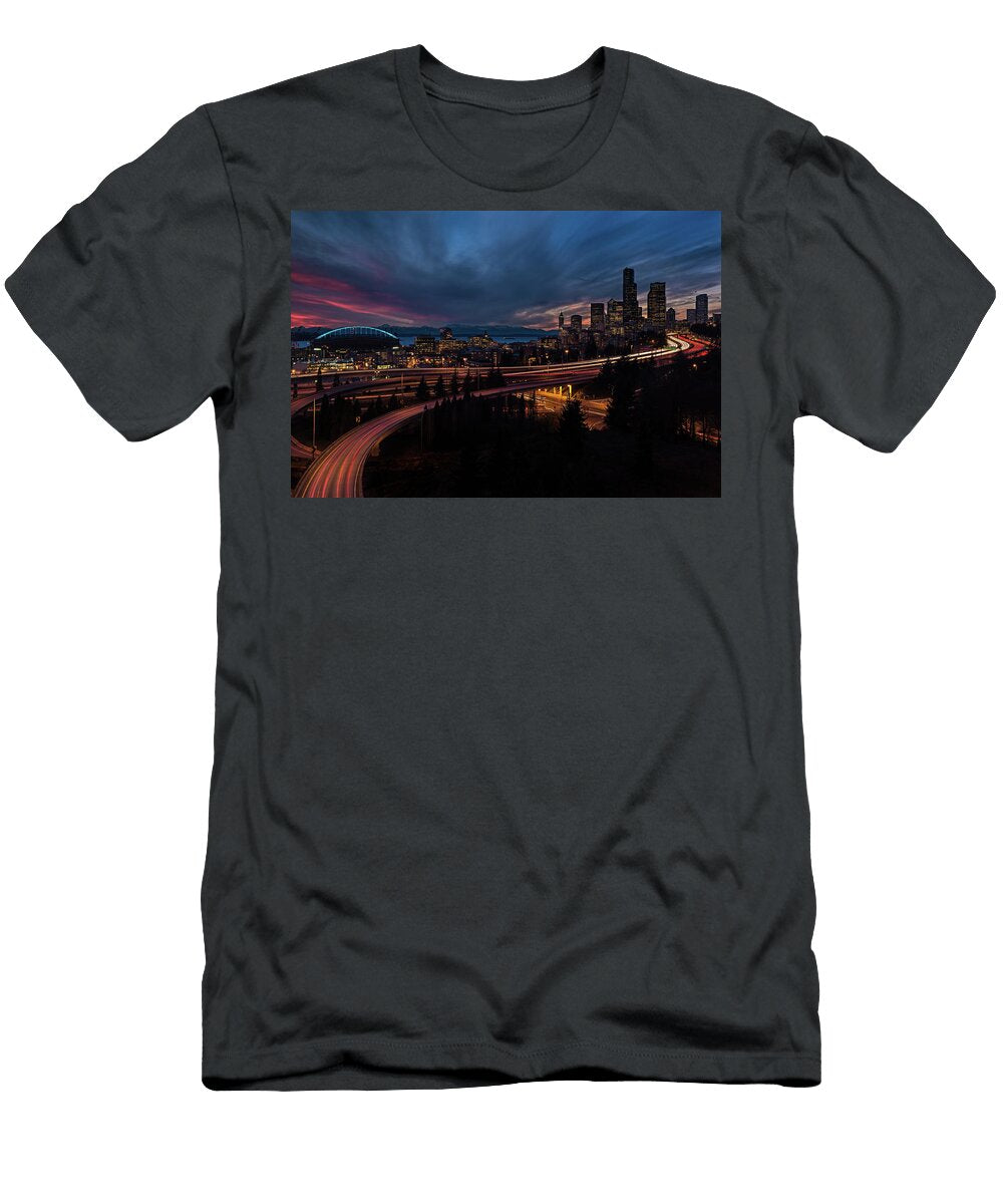 Seattle Sunset Ray Green T-Shirt