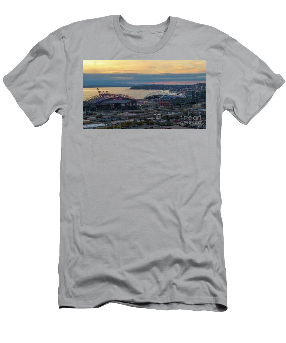Seattle Two Stadiums Mike Reid T-Shirt