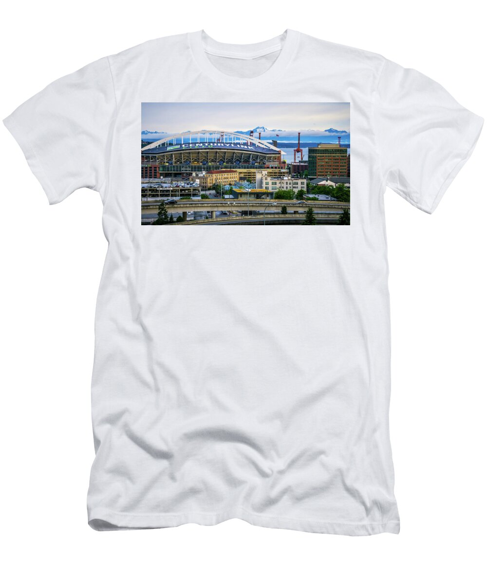 Seattle Washington City Skyline Early Morning Alex Grichenko T-Shirt