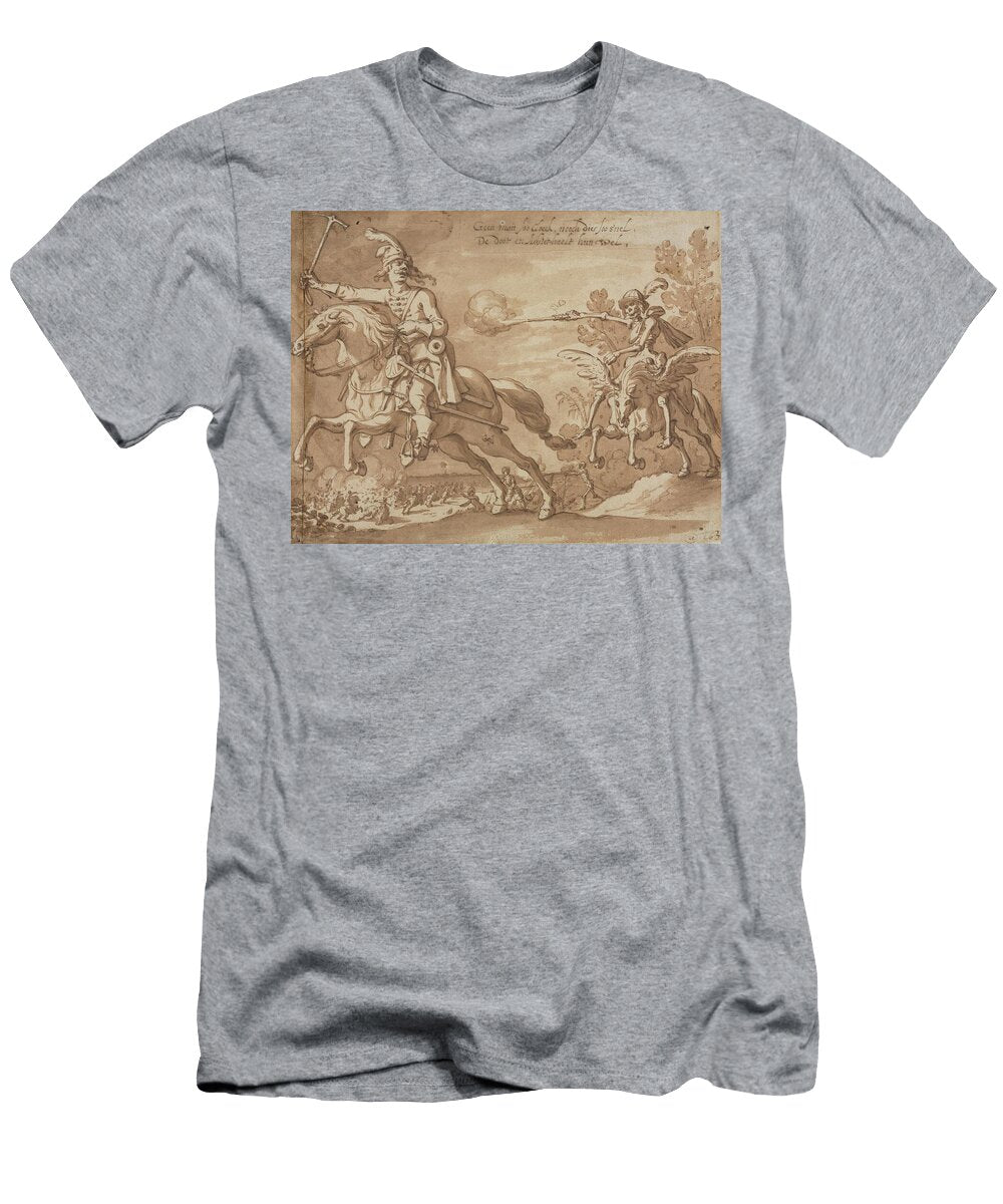 Sebastian Vrancx Death on Horseback Chasing a Flying Knight World Art Collective T-Shirt