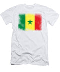 Senegal Flag Design Composition of Exploding Powder and Paint I Psychoshadow Art T-Shirt