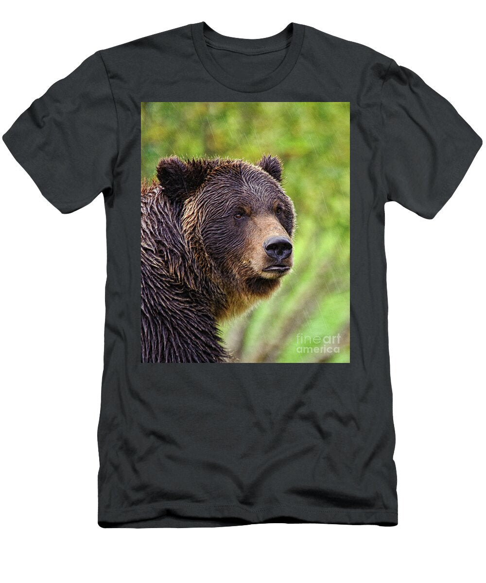 September Rain Grizzly Bear Timothy Flanigan T-Shirt