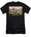 Sergeant Bc Shea Rallying and Cheering on the Men of His Regiment After Being Seriously Wounded At Rouges Bancs John Harris Valda T-Shirt