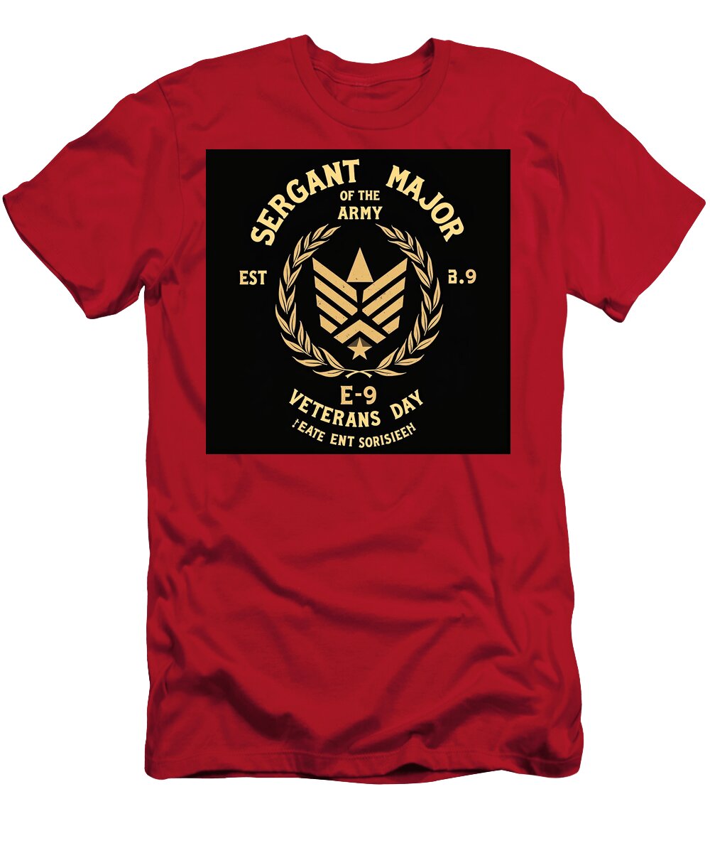 Sergeant Major Veterans Day Badge Damien Vienna T-Shirt