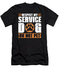 Service Dog Respect My Service Therapy Dog Lover Tshirtconcepts Marvin Poppe T-Shirt