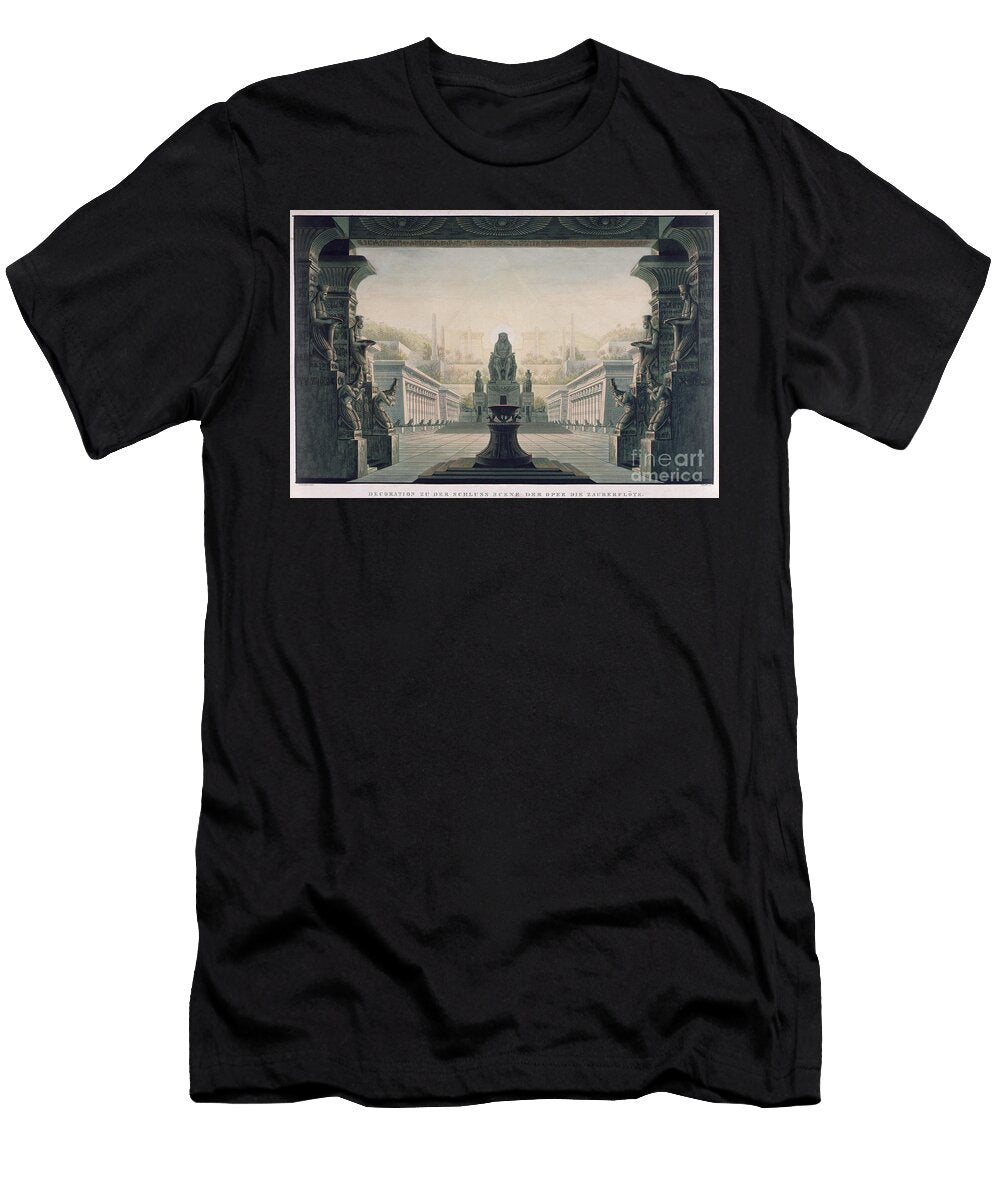 Set Design for the Final Scene of the Magic Flute By Wolfgang Amadeus Mozart 1756 91 1816 Karl Friedrich Schinkel T-Shirt