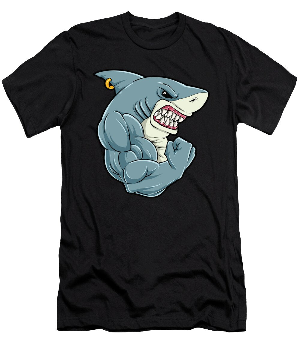 Shark At the Gym Fitness Training Muscles Mister T-Shirt