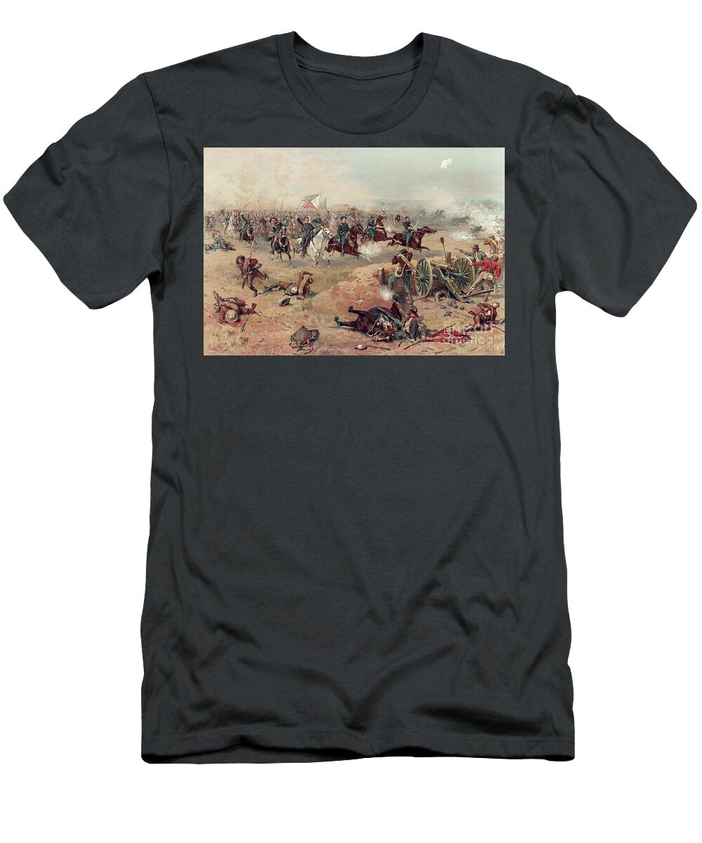 Sheridans Final Charge At Winchester Thure De Thulstrup T-Shirt