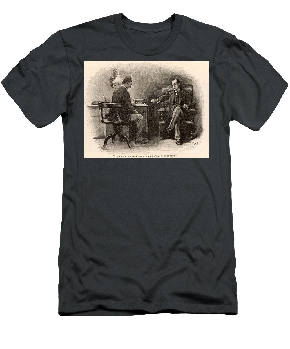 Sherlock Holmes the Adventure of the Final Problem 1893 Engraving Sidney Paget T-Shirt