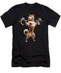 Shiba Inu Deadlift Weightlifting Funny Fitness Workout Gym Dog Lover Job T-Shirt