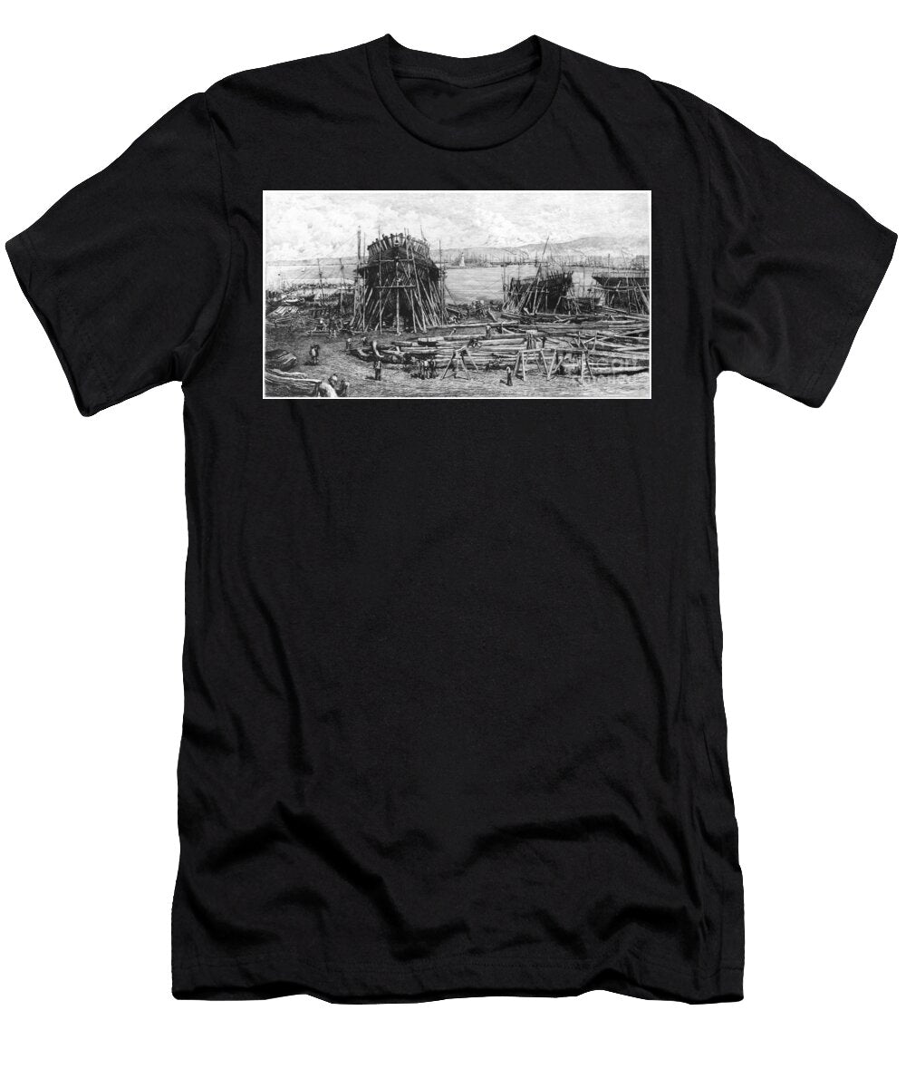 Shipyards of the Pharo At Marseilles 1834 Lucien Marcelin Gautier T-Shirt