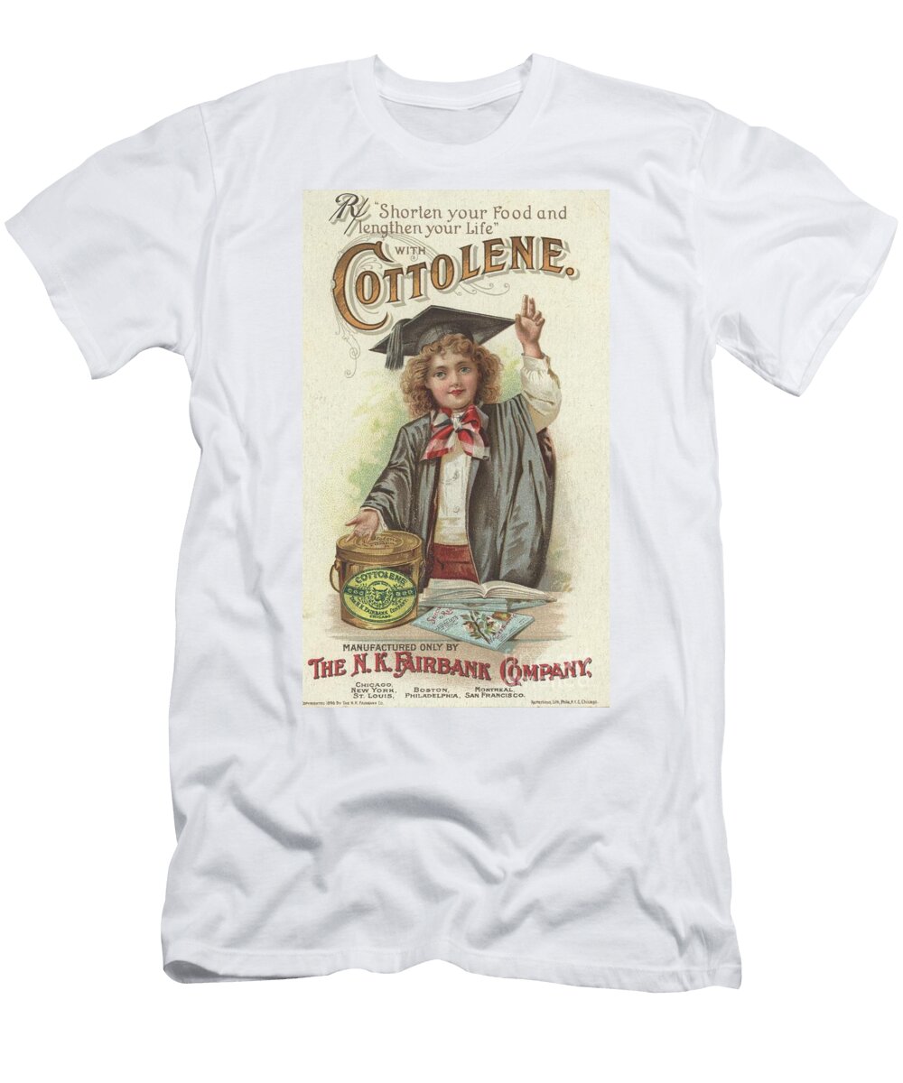 Shorten Your Food and Lengthen Your Life Advertisement for Fairbanks Cottolene 1896 American School T-Shirt