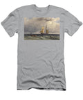 Siddende Draperet Kvinde Hojre Hand Fatter Om En Slange I Venstre Hand Holder Hun Et Spejl Hendrik Krock Danish T-Shirt