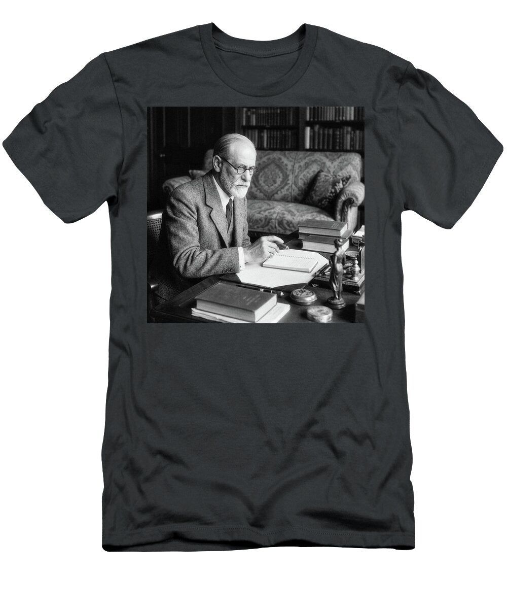 Sigmund Freud At His Desk Esoterica Art Agency T-Shirt
