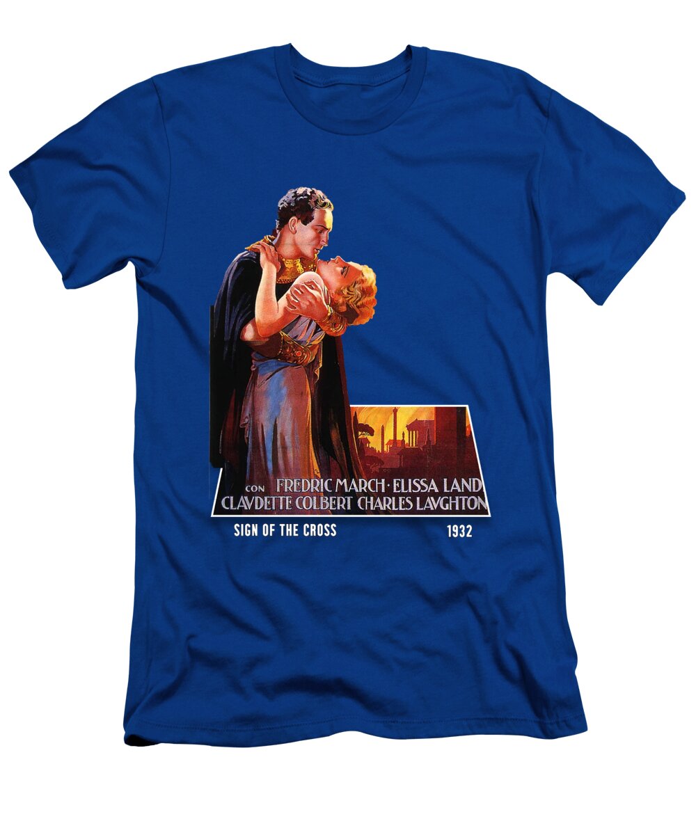Sign of the Cross 1932 3d Movie Poster Stars on Art T-Shirt