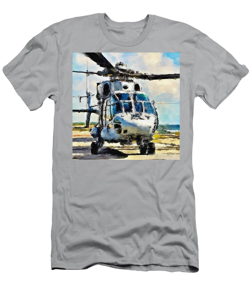 Sikorsky Sh 60 Seahawk Mh 60r Sea Hawk Helicopter American Multipurpose Helicopter Military Aviation in the Sky Airbus 2 Edgar Dorice T-Shirt