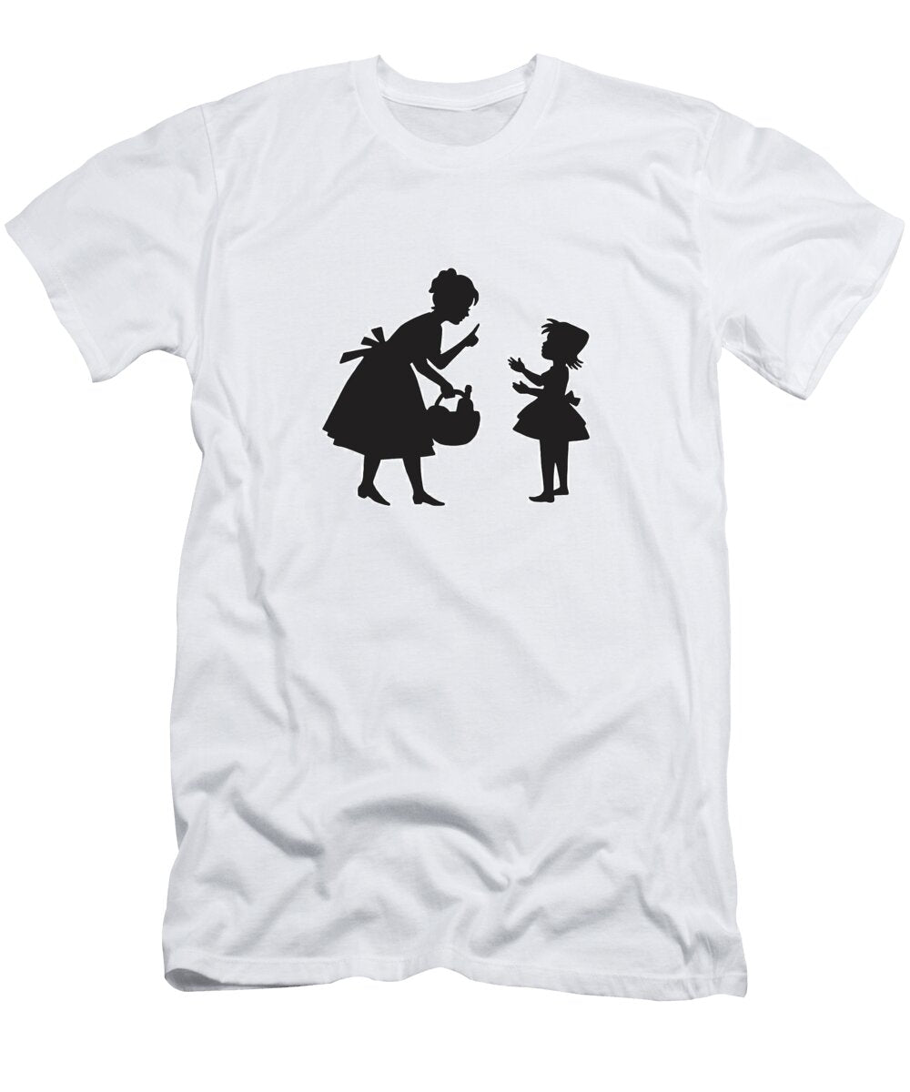 Silhouette of Mother and Girl Csa Images T-Shirt