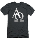 Silver Alpha and Omega Symbol Rose Santuci Sofranko T-Shirt