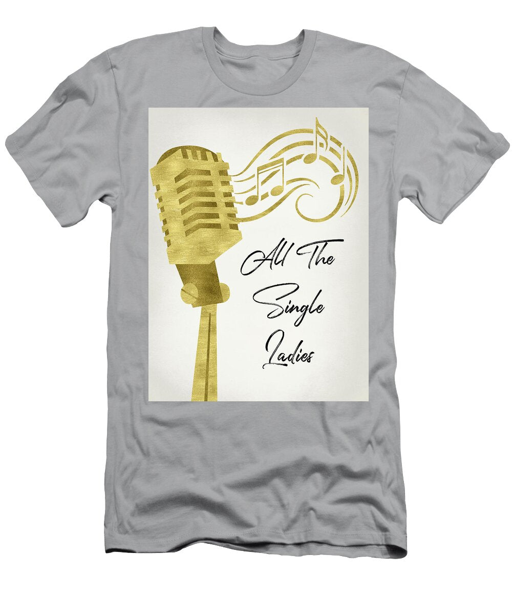 Single Ladies Gold Microphone Flo Karp T-Shirt