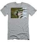 Single Male Mallard Swimming Jennifer White T-Shirt