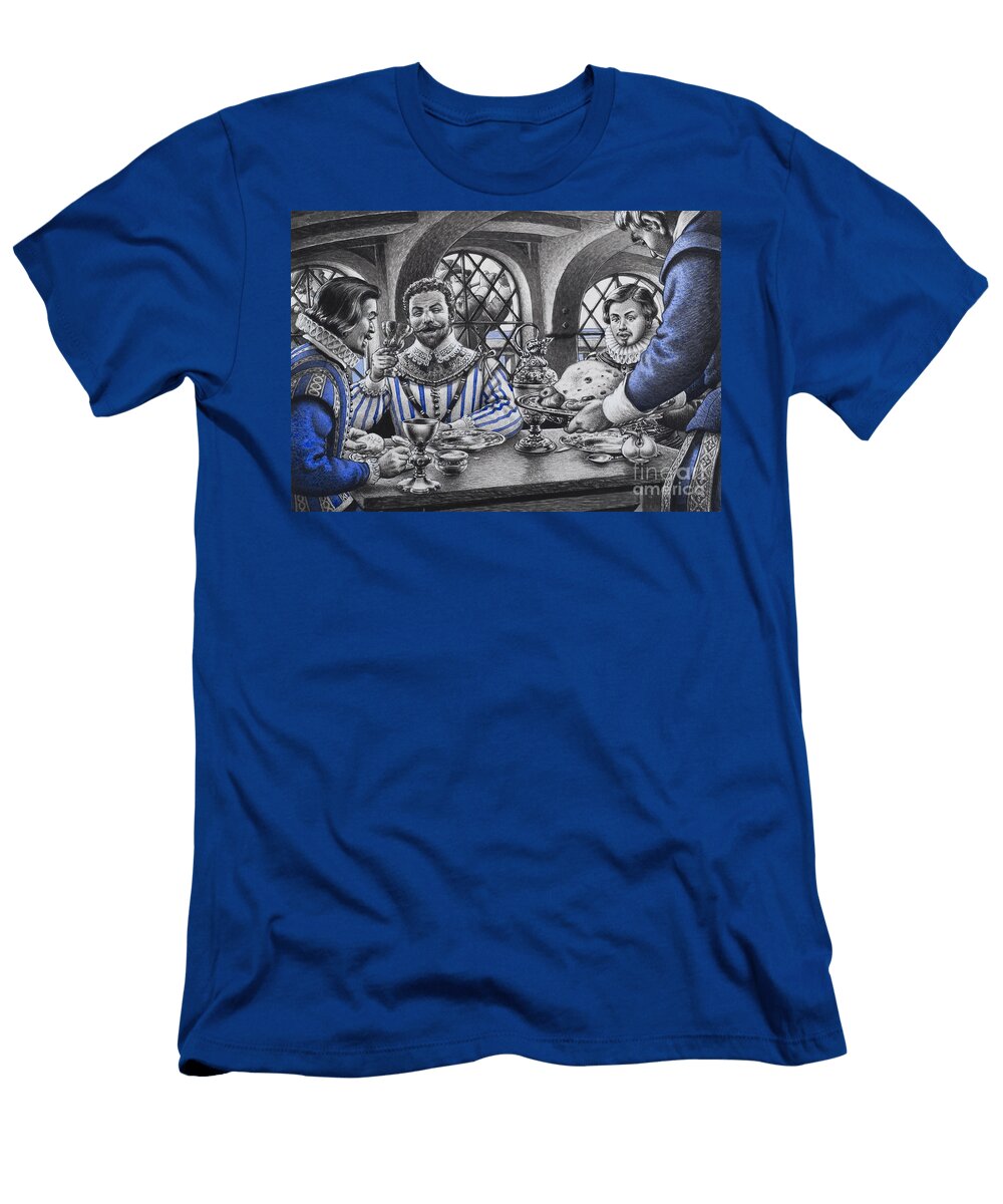 Sir Francis Drake At the Table Pat Nicolle T-Shirt