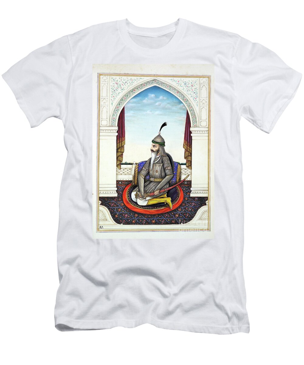 Sirdar Harri Singh From the Kingdom of the Punjab Its Rulers and Chiefs Volume I a Volume of 27 Watercolour Studies By an Unidentified Indian Artist C1840 Indian School T-Shirt