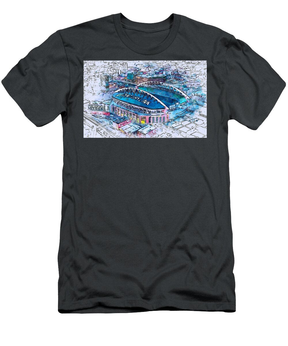 Sketch 131 Centurylink Field Seattle Seahawks Stadium Qwest NFL Washington United States National Football League Sounders Fc Edgar Dorice T-Shirt