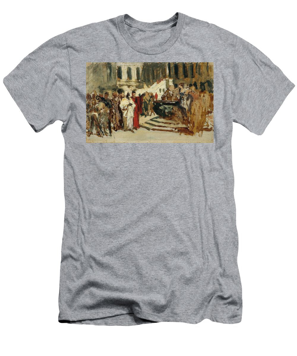 Skizze Zum Gemalde Arabische Kaufleute in Venedig Leopold Carl Muller Austrian T-Shirt