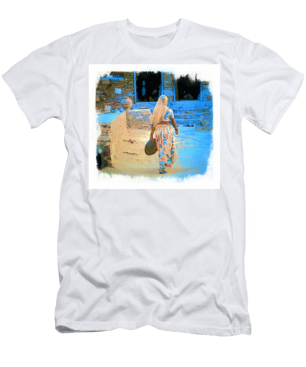 Slice of Life Garbage Disposal Indian Village Rajasthani 3g Sue Jacobi T-Shirt