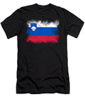 Slovenia Flag Psychoshadow Art T-Shirt