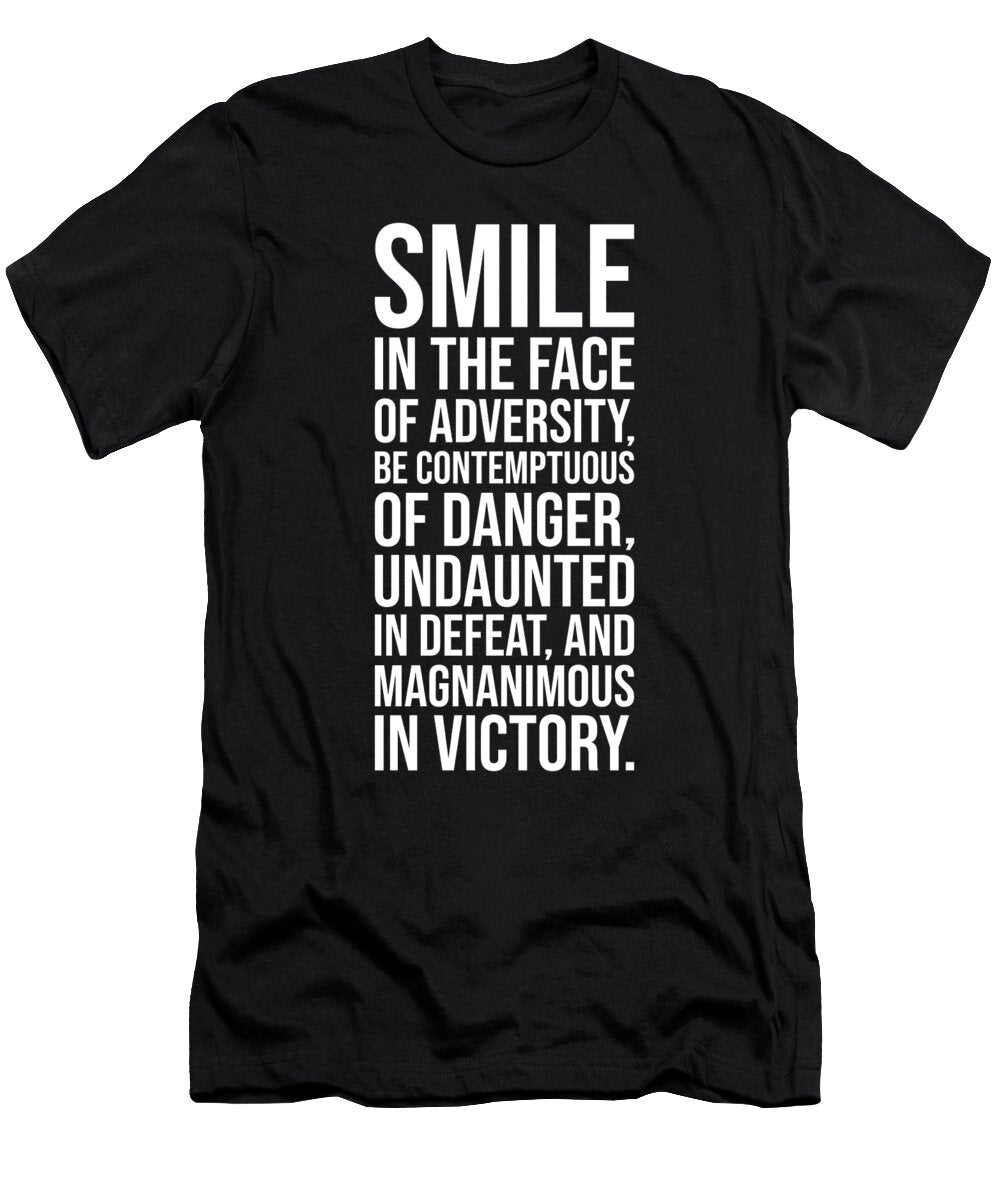 Smile in the Face of Adversity Motivational Matthew Chan T-Shirt