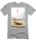 Smoking Palo Santo Wood Stick on a Jute Rope Place Mat with a B Dorin Puha T-Shirt