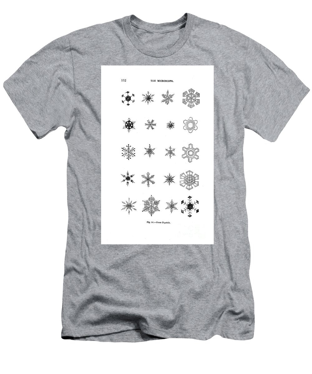 Snow Flake Under Microscope K1 Historic Illustrations T-Shirt