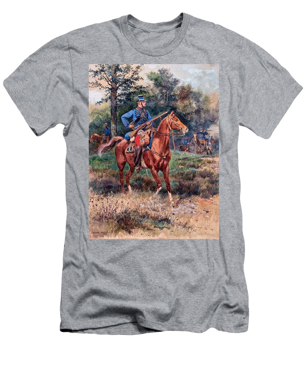 Soldier on Horseback Jean Baptiste Edouard Detaille T-Shirt