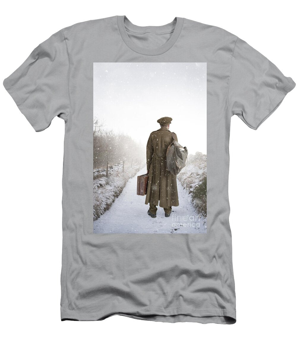 Soldier Returning Home From World War Two Lee Avison T-Shirt