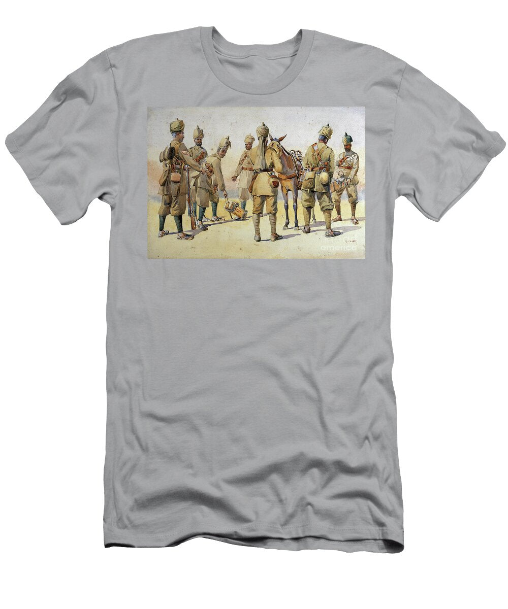 Soldiers of the 46th and 33rd Punjabis Illustration for Armies of India By Major Gf Macmunn Published in 1911 1908 Alfred Crowdy Lovett T-Shirt