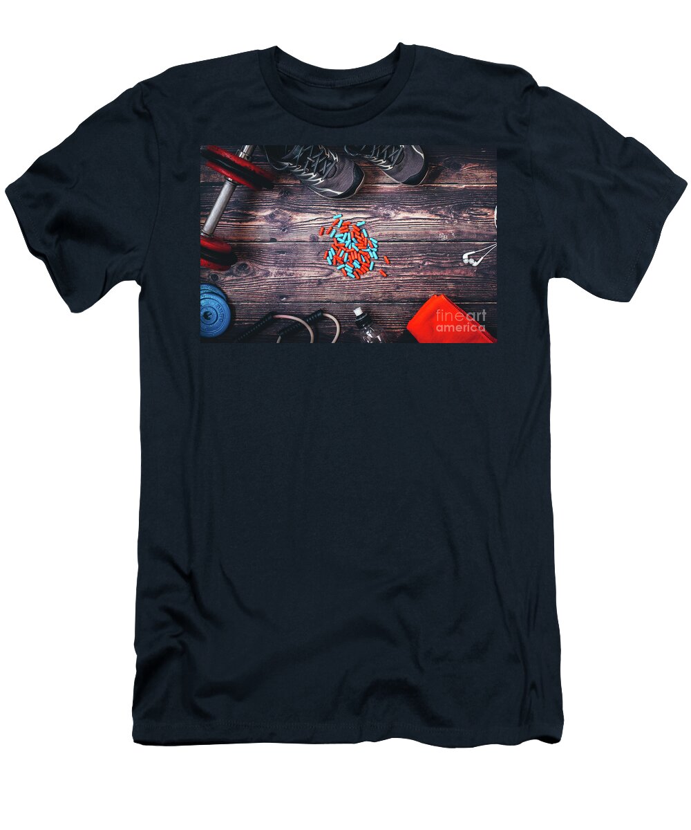 Some Athletes Take Banned Anabolic Substances in the Form of Pills to Gain More Muscle Endangering Their Health Joaquin Corbalan T-Shirt