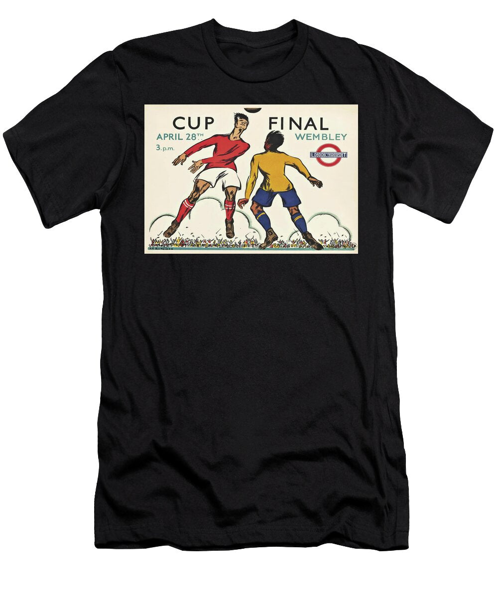 Sp635 Football London Underground Wembley Cup Final 1923 Vintage Sports Posters T-Shirt