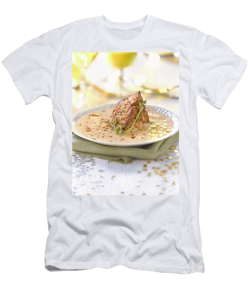 Spicy Pan Fried Foie Gras with Espuma Studio T-Shirt