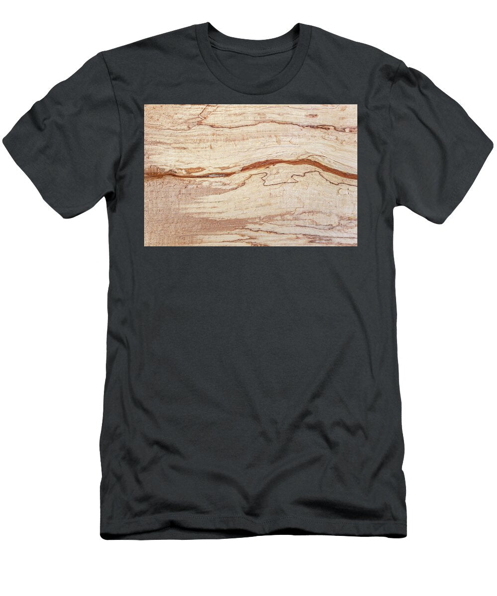 Split Log Inside Texture with Brown Veins and Splinters Abstra Dorin Puha T-Shirt
